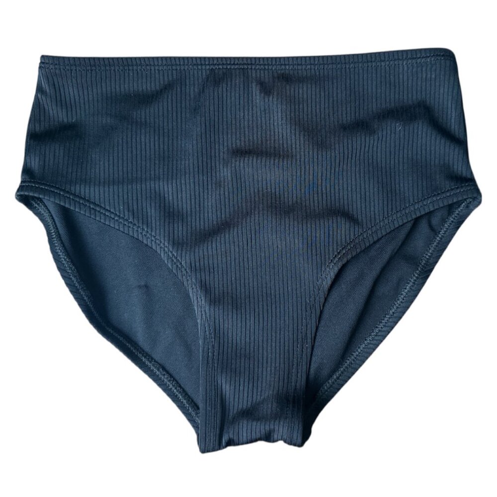 NWT Art Class Target Girls Ribbed High Waist Bikini Swim Bottoms Black